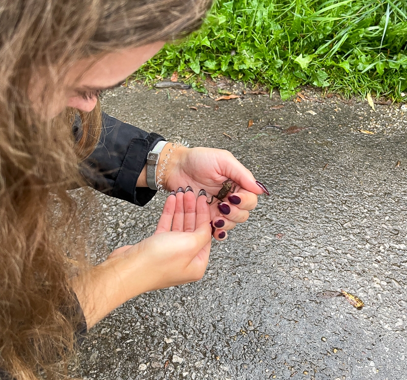 Hayley Kinsey with Baby Toad